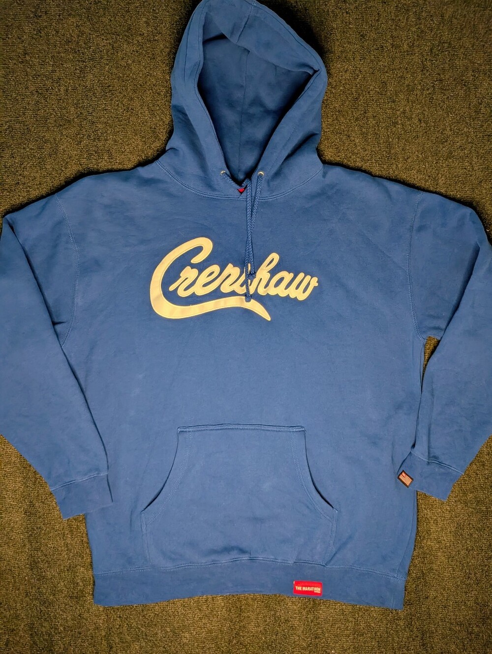 The Marathon Clothing Crenshaw Hoodie Men's XL Blue Nipsey Hussle TMC